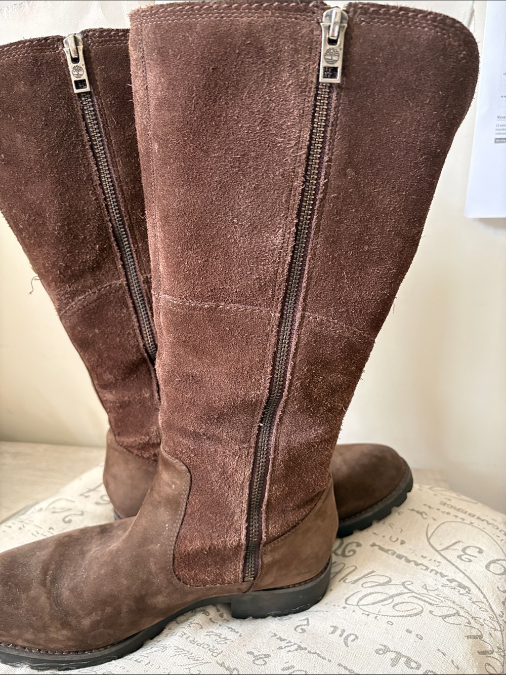 Timberland Women's Dark Brown Suede Mid-Calf Boots